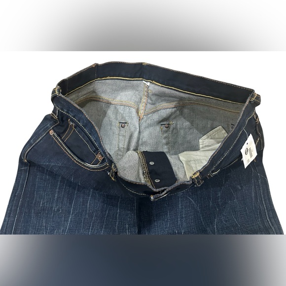 Vtg Heritage Evisu soft seldvage washed denim with yellow Evisu logo - Picture 4 of 4